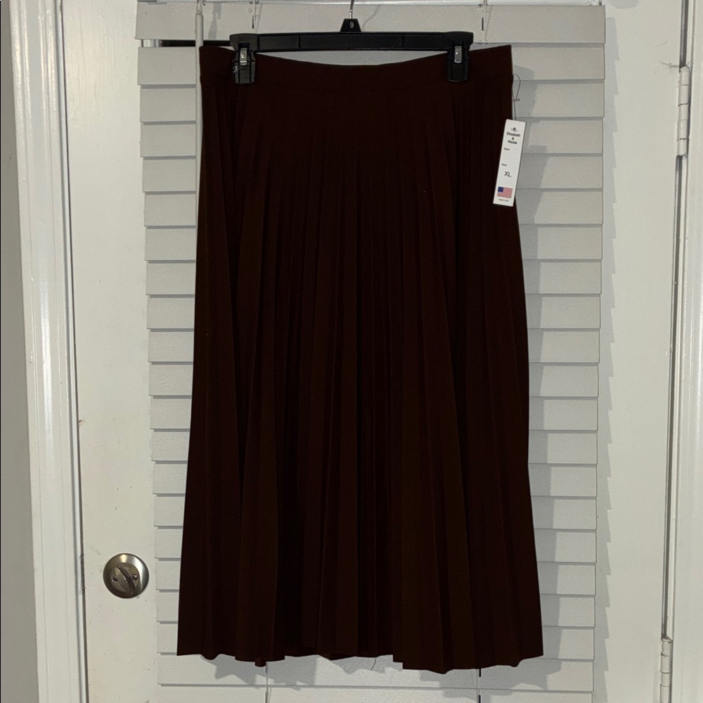 Elegant Dark Brown A-Line Skirt